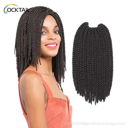synthetic 3d cubic twist crochet braids hair different length cubic braid, toyokalon fiber synthetic braid hair